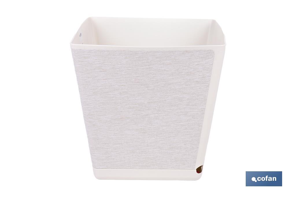 MACETA O MACETERO GAMA TEXTIL CUADRADA COLOR BLANCO PP 180 X 180 X 180 MM 3,7 L