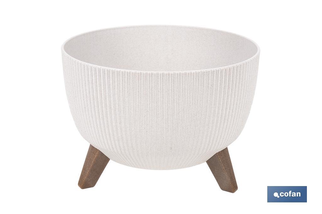 MACETA CON PATAS Y FILTRO DE DRENAJE COLOR BLANCO WPC Ø 243 X 200 MM 5,1 L venta unitaria