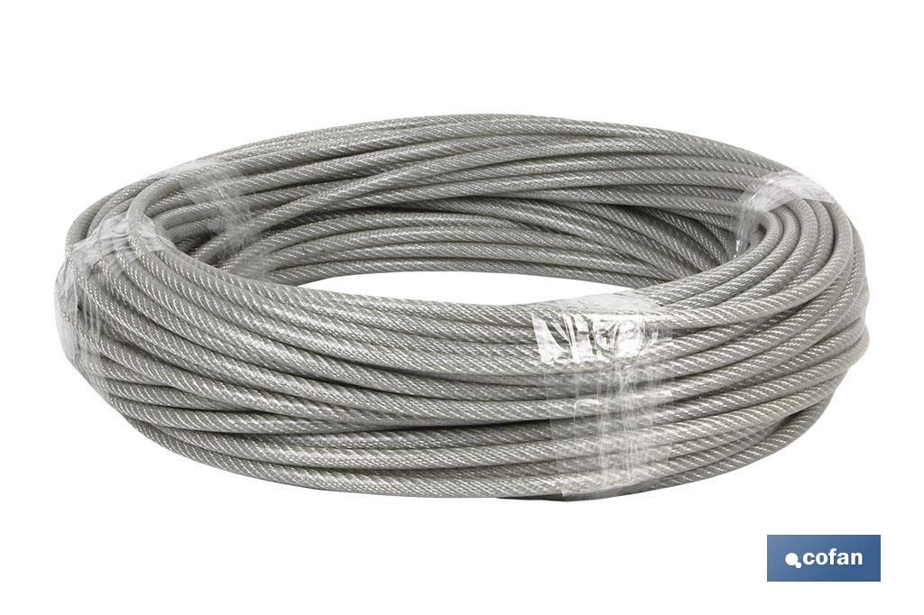 CABLE ACERO (12mm) 10X12MM 6X19+1 PLAST. (50 M)