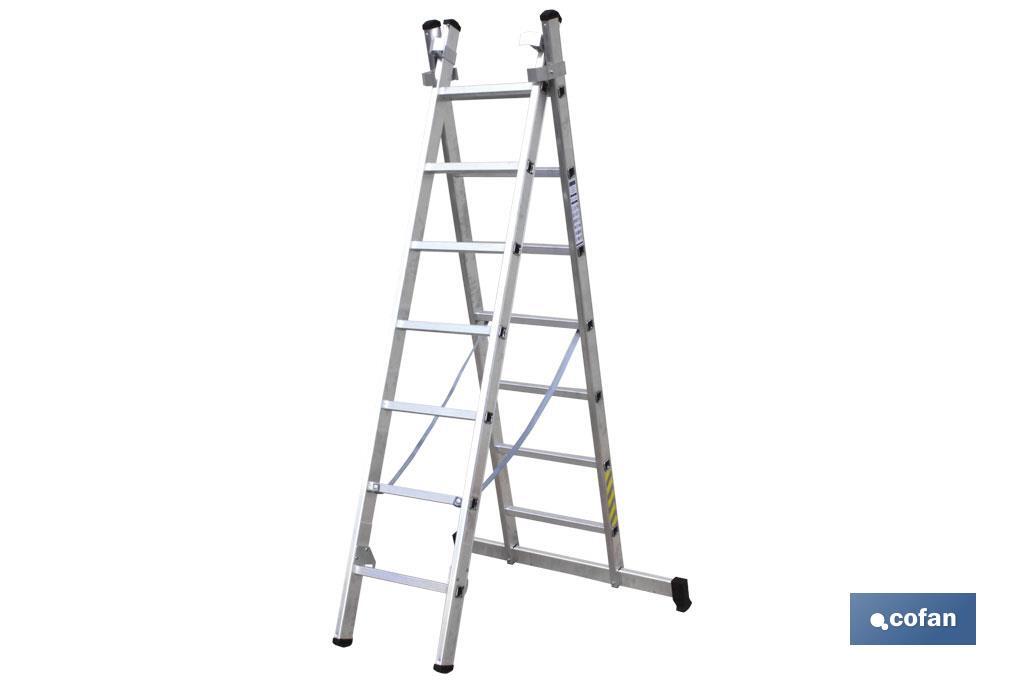 ESCALERA ALUMINIO DOBLE 11 PELDAÑOS 3,00 + 3,00 M