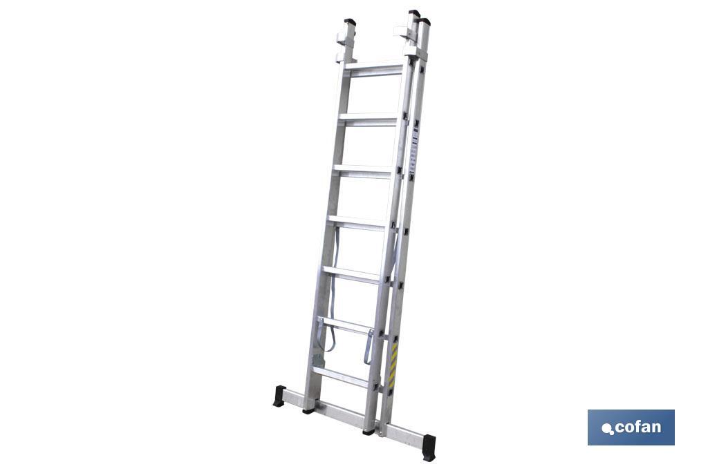 ESCALERA ALUMINIO DOBLE 9 PELDAÑOS 2,50 + 2,50 M