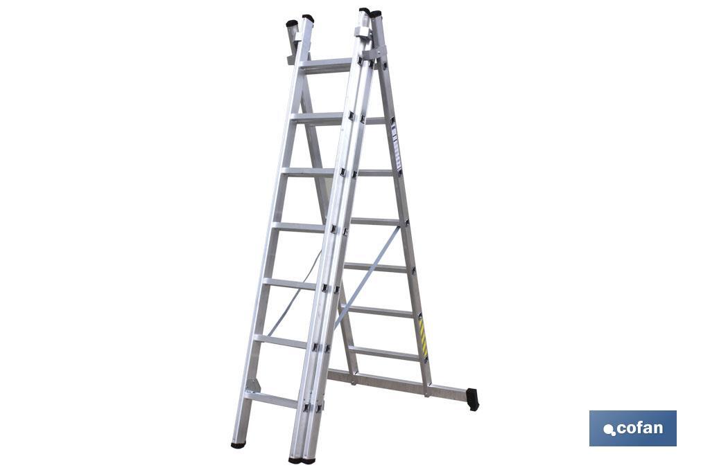 ESCALERA ALUMINIO TRIPLE 11 PELDAÑOS 3,00 + 3,00 + 3,00 M