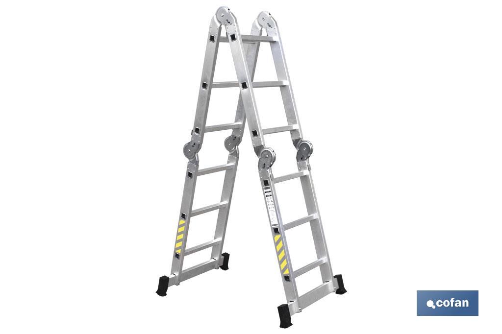 ESCALERA MULTIUSOS ALUMINIO 4 x 3 PELDAÑOS Y 3,25 M