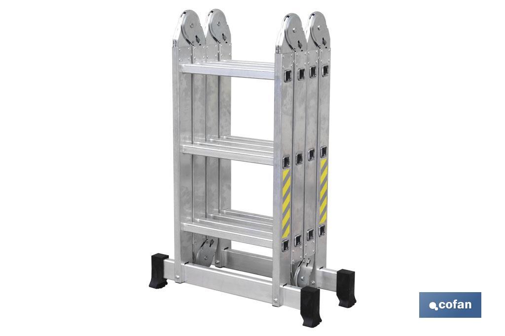 ESCALERA MULTIUSOS ALUMINIO 4 x 3 PELDAÑOS Y 3,25 M