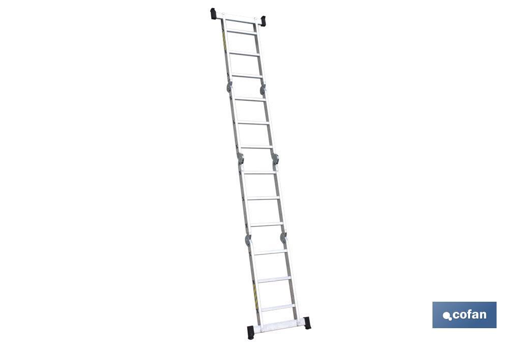 ESCALERA MULTIUSOS ALUMINIO 4 x 3 PELDAÑOS Y 3,25 M